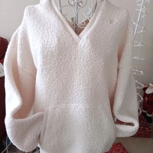 Victoria's Secret Pink Cream Sherpa Hoodie